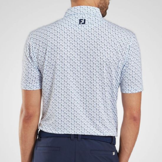 Picture of FootJoy Men's Figure Print Lisle Golf Polo Shirt