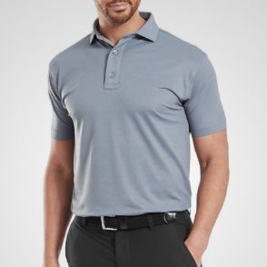 Picture of FootJoy Men's Etched Texture Print Lisle Golf Polo Shirt