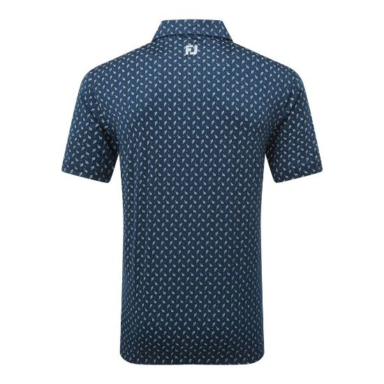 Picture of FootJoy Men's Flower Bud Foulard Lisle Golf Polo Shirt