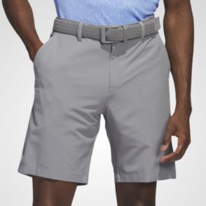 Model wearing adidas Men's Ultimate 365 Grey Three Golf Shorts Back View