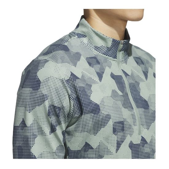 Picture of adidas Men's Go-To Print 1/4 Zip Golf Midlayer