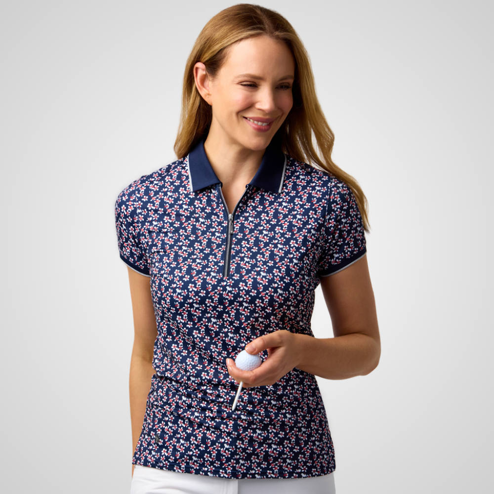 Glenmuir Ladies Amelia Printed Pattern Golf Polo Shirt